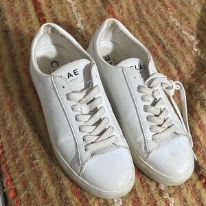 Clae Los Angeles  Classic White vegan Leather Sneakers